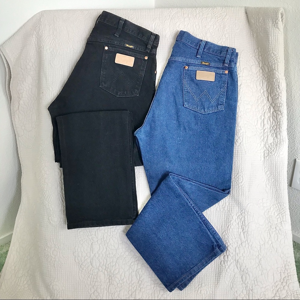 Blue Wrangler bootcut jeans